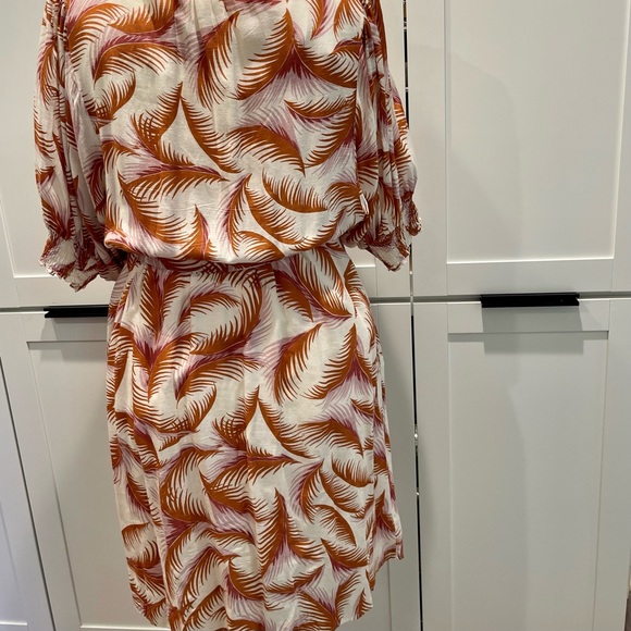 Anthropologie - Transitional Brown & Purple Print Dress with Pockets / Large - Picture 5 of 16